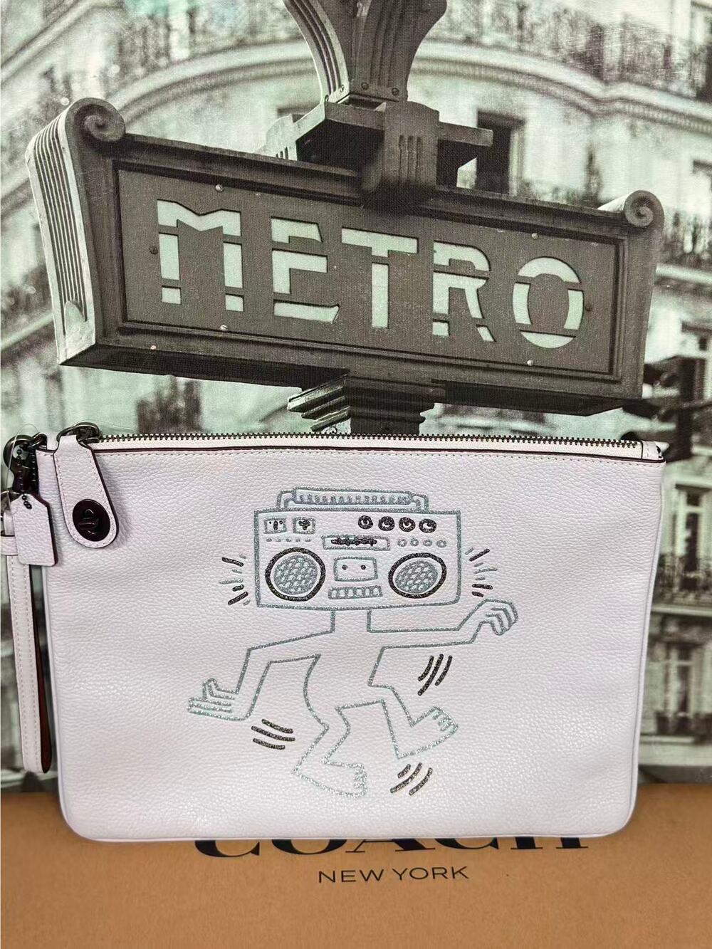 Coach 28678 Coach X Keith Haring Turnlock Wristlet 30